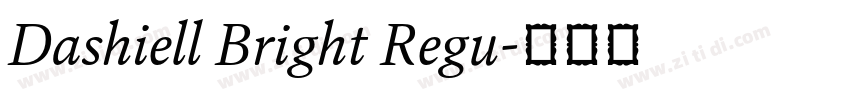 Dashiell Bright Regu字体转换